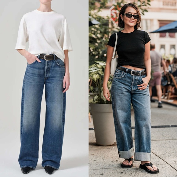 NWT Citizens of Humanity Ayla Baggy Crop Jeans in Brielle Wash - Picture 2 of 11